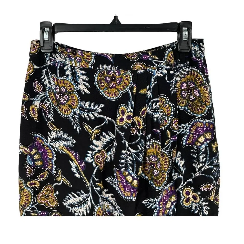 ba&sh skirt Venise paisley wrap black Medium M - Picture 4 of 8